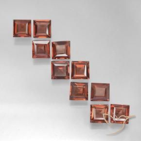 3.47 ctw Red Pyrope Garnet Stones, Natural Pyrope Garnet in Square Step-Cut Shape for Sale