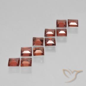 Pyrope Garnet Gemstones in 4 x 4 mm (calibrated) Size for Sale, Pyrope Garnet Stones in Medium Red Color