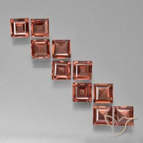 3.76 ctw Red Pyrope Garnet Stones, Natural Pyrope Garnet in Square Step-Cut Shape for Sale