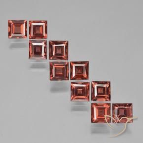 4.61 ctw Red Pyrope Garnet Stones, Natural Pyrope Garnet in Square Step-Cut Shape for Sale