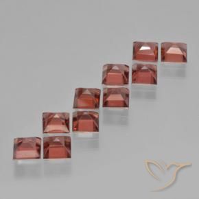 Pyrope Garnet Gemstones in 4 x 4 mm (calibrated) Size for Sale, Pyrope Garnet Stones in Dark Red Color