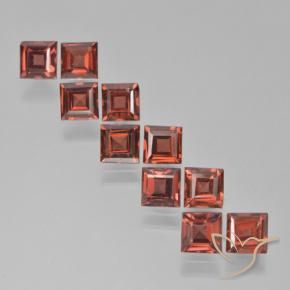 4.31 ctw Red Pyrope Garnet Stones, Natural Pyrope Garnet in Square Step-Cut Shape for Sale