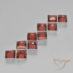 Pyrope Garnet Gemstones in 4 x 4 mm (calibrated) Size for Sale, Pyrope Garnet Stones in Dark Red Color