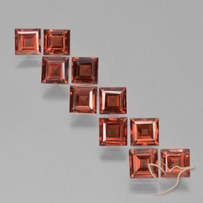 4.26 ctw Red Pyrope Garnet Stones, Natural Pyrope Garnet in Square Step-Cut Shape for Sale