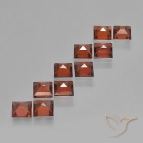 Pyrope Garnet Gemstones in 4 x 4 mm (calibrated) Size for Sale, Pyrope Garnet Stones in Medium Red Color