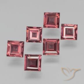 2.41 ctw Red Pyrope Garnet Stones, Natural Pyrope Garnet in Square Step-Cut Shape for Sale