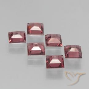 Pyrope Garnet Gemstones in 4 x 4 mm (calibrated) Size for Sale, Pyrope Garnet Stones in Pinkish Red Color