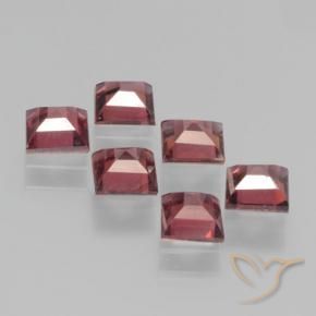 Pyrope Garnet Gemstones in 4 x 4 mm (calibrated) Size for Sale, Pyrope Garnet Stones in Medium Red Color