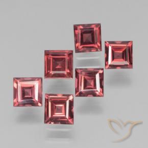 2.82 ctw Red Pyrope Garnet Stones, Natural Pyrope Garnet in Square Step-Cut Shape for Sale