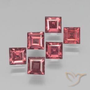 2.65 ctw Red Pyrope Garnet Stones, Natural Pyrope Garnet in Square Step-Cut Shape for Sale
