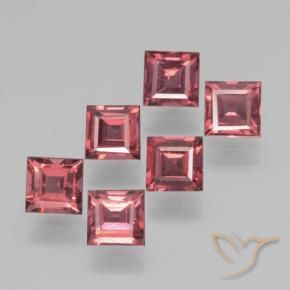 2.51 ctw Red Pyrope Garnet Stones, Natural Pyrope Garnet in Square Step-Cut Shape for Sale