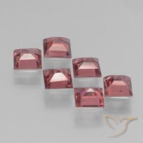 Pyrope Garnet Gemstones in 4 x 4 mm (calibrated) Size for Sale, Pyrope Garnet Stones in Medium-Dark Red Color