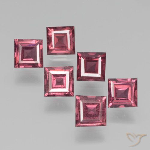 2.64ctw Natural Merlot Red Pyrope Garnet, Square, VS