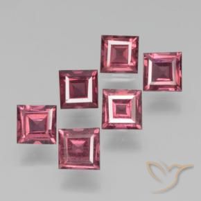 2.64 ctw Red Pyrope Garnet Stones, Natural Pyrope Garnet in Square Step-Cut Shape for Sale