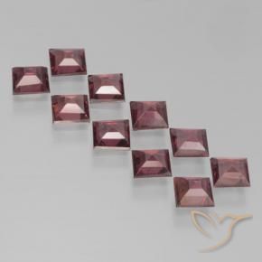 Pyrope Garnet Gemstones in 4 x 4 mm (calibrated) Size for Sale, Pyrope Garnet Stones in Dark Red Color
