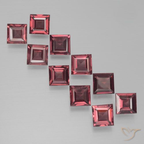 3.82ctw Natural Deep Red Pyrope Garnet, Square, VS