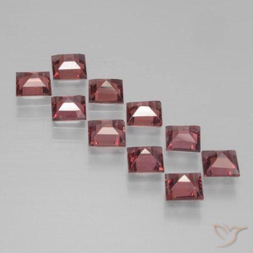 Pyrope Garnet Gemstones in 4 x 4 mm (calibrated) Size for Sale, Pyrope Garnet Stones in Merlot Red Color