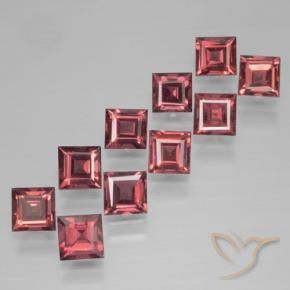 4.62 ctw Red Pyrope Garnet Stones, Natural Pyrope Garnet in Square Step-Cut Shape for Sale