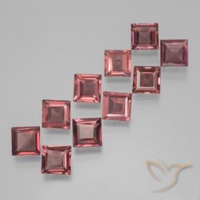 3.83 ctw Red Pyrope Garnet Stones, Natural Pyrope Garnet in Square Step-Cut Shape for Sale