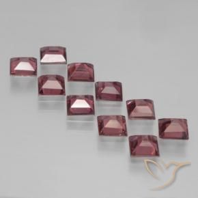 Pyrope Garnet Gemstones in 4 x 4 mm (calibrated) Size for Sale, Pyrope Garnet Stones in Medium-Dark Red Color