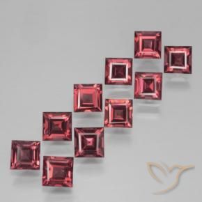 4.68 ctw Red Pyrope Garnet Stones, Natural Pyrope Garnet in Square Step-Cut Shape for Sale