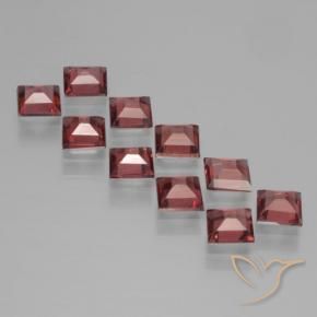 Pyrope Garnet Gemstones in 4 x 4 mm (calibrated) Size for Sale, Pyrope Garnet Stones in Deep Scarlet Red Color