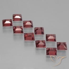 Pyrope Garnet Gemstones in 4 x 4 mm (calibrated) Size for Sale, Pyrope Garnet Stones in Deep Red Color