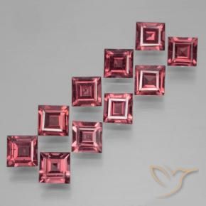4.26 ctw Red Pyrope Garnet Stones, Natural Pyrope Garnet in Square Step-Cut Shape for Sale