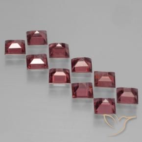 Pyrope Garnet Gemstones in 4 x 4 mm (calibrated) Size for Sale, Pyrope Garnet Stones in Deep Red Color