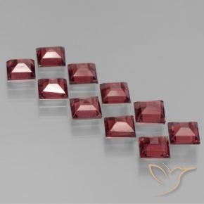 Pyrope Garnet Gemstones in 4 x 4 mm (calibrated) Size for Sale, Pyrope Garnet Stones in Deep Wine Red Color