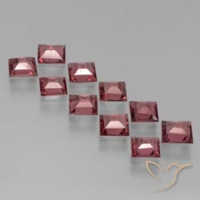 Pyrope Garnet Gemstones in 4.2 x 4.1 mm Size for Sale, Pyrope Garnet Stones in Deep Red Color