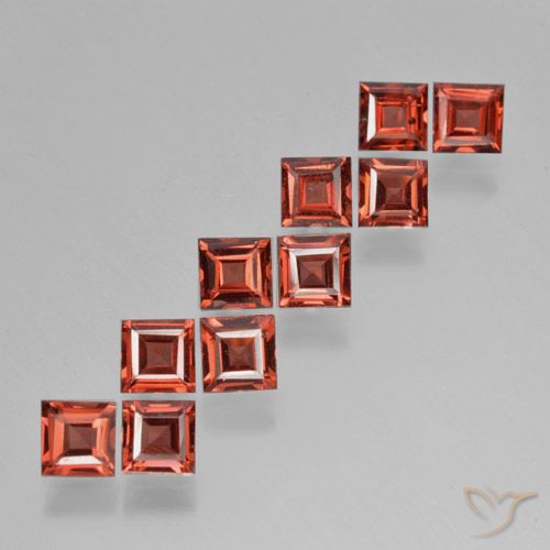4.00ctw Natural Scarlet Red Pyrope Garnet, Square, VS