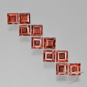 4.00 ctw Red Pyrope Garnet Stones, Natural Pyrope Garnet in Square Step-Cut Shape for Sale