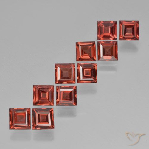 4.62ctw Natural Medium Red Pyrope Garnet, Square, VS