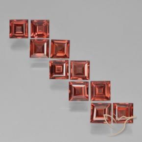 4.62 ctw Red Pyrope Garnet Stones, Natural Pyrope Garnet in Square Step-Cut Shape for Sale