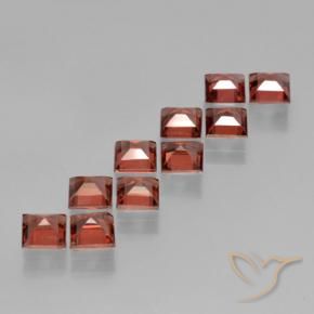 Pyrope Garnet Gemstones in 4 x 4 mm (calibrated) Size for Sale, Pyrope Garnet Stones in Medium Red Color