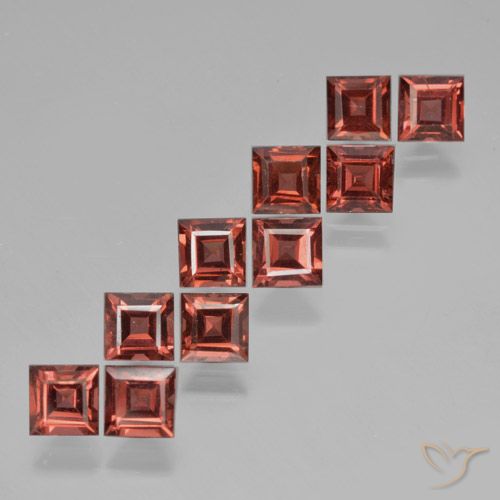 4.78ctw Natural Medium Red Pyrope Garnet, Square, VS
