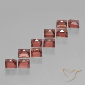 Pyrope Garnet Gemstones in 4 x 4 mm (calibrated) Size for Sale, Pyrope Garnet Stones in Medium Red Color