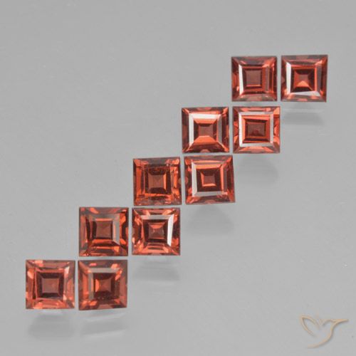 4.71ctw Natural Brick Red Pyrope Garnet, Square, VS