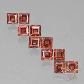 4.71 ctw Red Pyrope Garnet Stones, Natural Pyrope Garnet in Square Step-Cut Shape for Sale