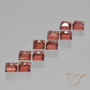 Pyrope Garnet Gemstones in 4 x 4 mm (calibrated) Size for Sale, Pyrope Garnet Stones in Brick Red Color
