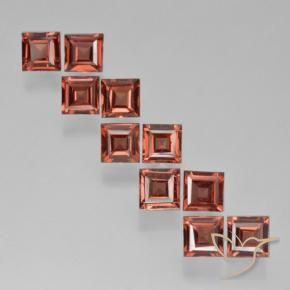 4.17 ctw Red Pyrope Garnet Stones, Natural Pyrope Garnet in Square Step-Cut Shape for Sale