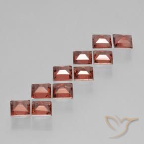 Pyrope Garnet Gemstones in 4 x 4 mm (calibrated) Size for Sale, Pyrope Garnet Stones in Medium Red Color