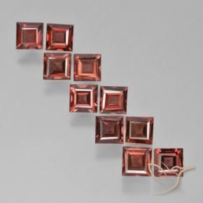 4.28 ctw Red Pyrope Garnet Stones, Natural Pyrope Garnet in Square Step-Cut Shape for Sale