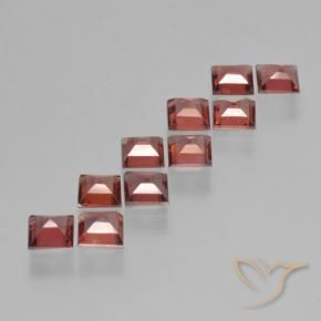 Pyrope Garnet Gemstones in 4 x 4 mm (calibrated) Size for Sale, Pyrope Garnet Stones in Medium Red Color