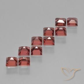 Pyrope Garnet Gemstones in 4 x 4 mm (calibrated) Size for Sale, Pyrope Garnet Stones in Scarlet Red Color