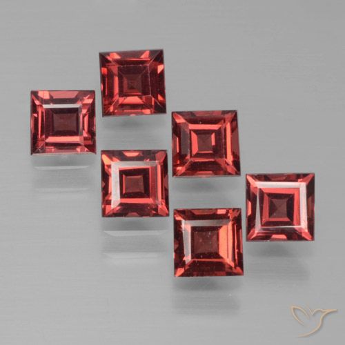 2.71ctw Natural Scarlet Red Pyrope Garnet, Square, VS
