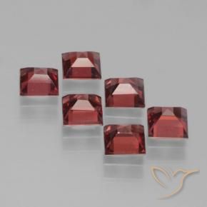 Pyrope Garnet Gemstones in 4 x 4 mm (calibrated) Size for Sale, Pyrope Garnet Stones in Scarlet Red Color