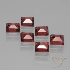 Pyrope Garnet Gemstones in 4 x 4 mm (calibrated) Size for Sale, Pyrope Garnet Stones in Deep Red Color