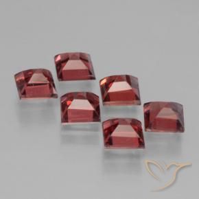 Pyrope Garnet Gemstones in 4 x 4 mm (calibrated) Size for Sale, Pyrope Garnet Stones in Deep Scarlet Red Color